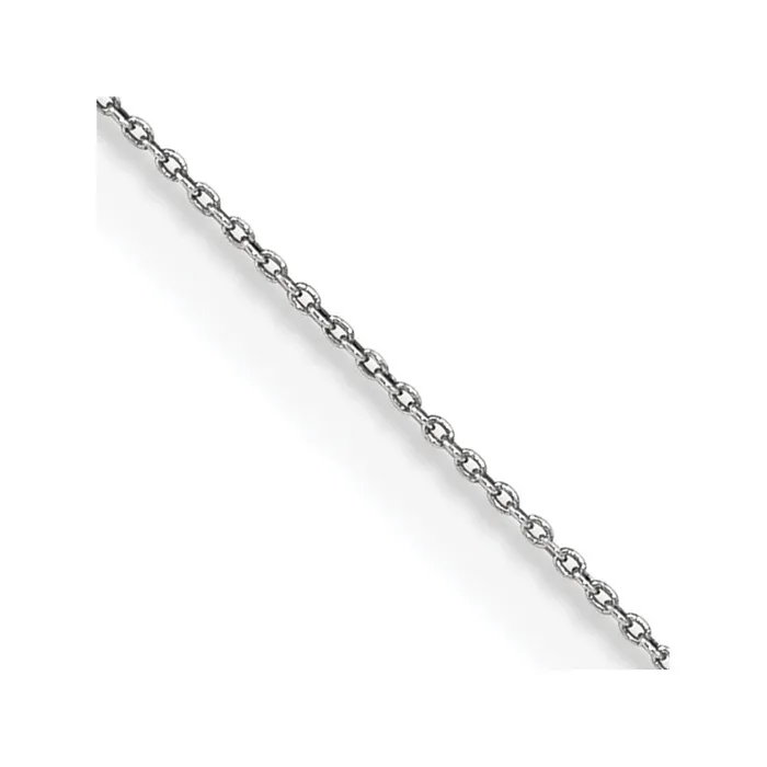 14K White Gold 18 inch 75mm Cable with Spring Ring Clasp Pendant Chain Necklace MDS Necklaces