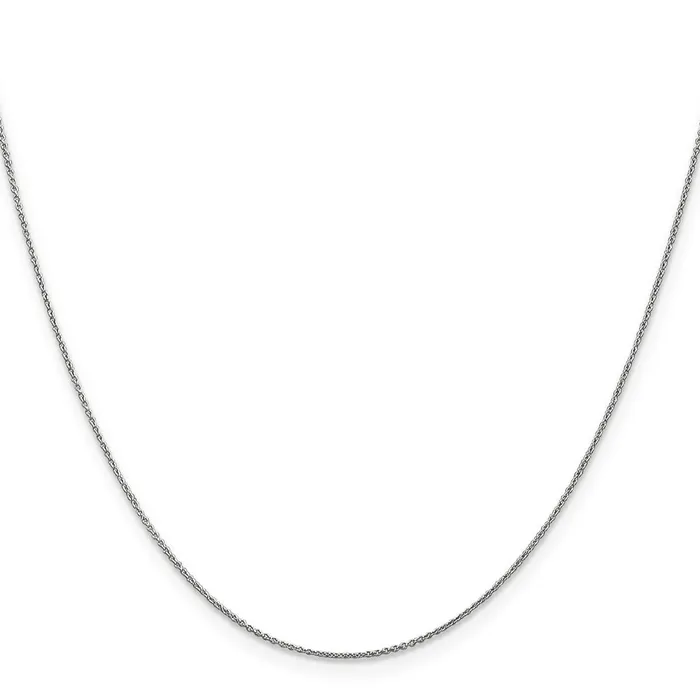 14K White Gold 18 inch 75mm Cable with Spring Ring Clasp Pendant Chain Necklace MDS Necklaces 14K White Gold 18 inch 75mm Cable with Spring Ring Clasp Pendant Chain Necklace MDS Necklaces