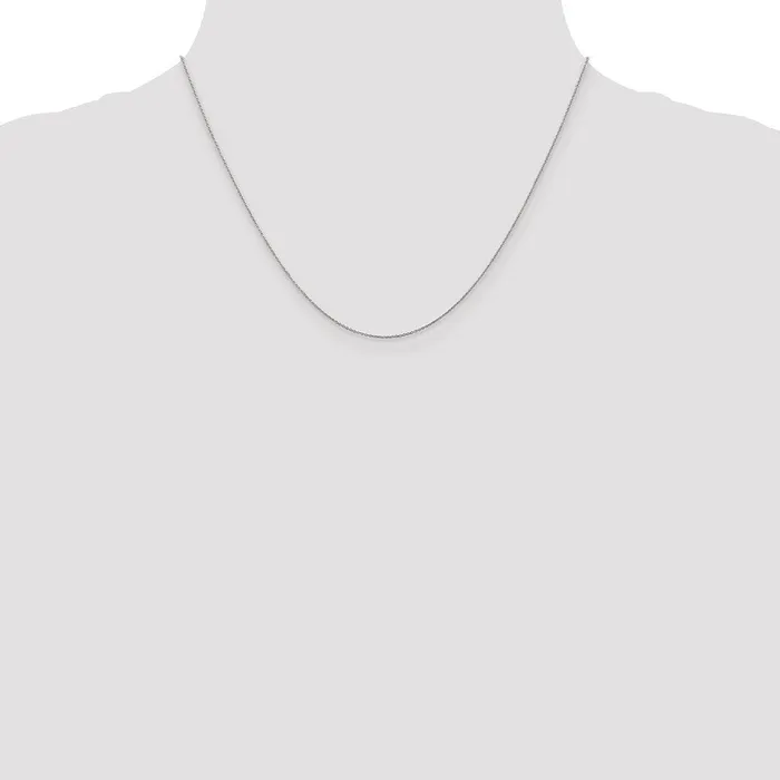 14K White Gold 18 inch 75mm Cable with Spring Ring Clasp Pendant Chain Necklace MDS Necklaces 14K White Gold 18 inch 75mm Cable with Spring Ring Clasp Pendant Chain Necklace MDS Necklaces