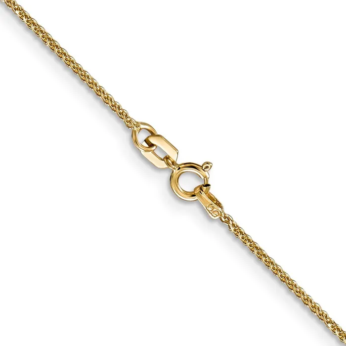 14K Yellow Gold 16 inch 105mm Diamondcut Spiga with Spring Ring Clasp Chain Necklace MDS Necklaces 14K Yellow Gold 16 inch 105mm Diamondcut Spiga with Spring Ring Clasp Chain Necklace MDS Necklaces