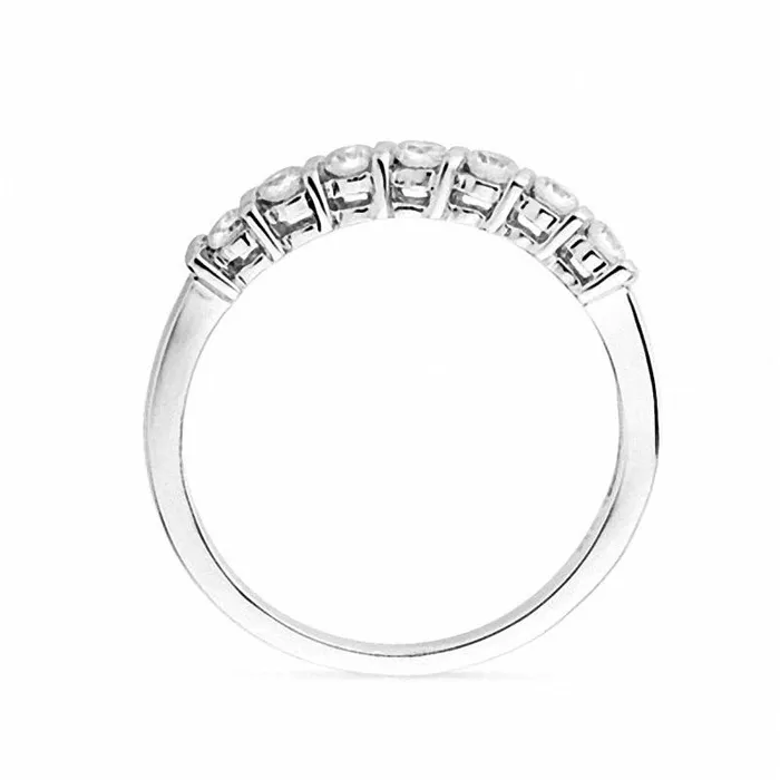 Goldia Rings 020 CT TW Natural Diamond Seven Stone Wedding Band in Solid 10K White Gold Goldia Rings 020 CT TW Natural Diamond Seven Stone Wedding Band in Solid 10K White Gold