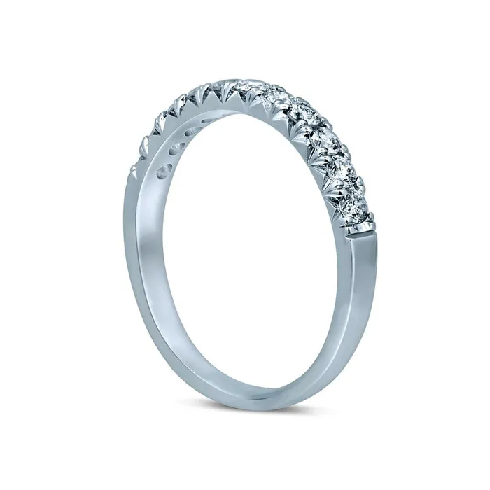 Goldia Rings 050 CT TW Natural Diamond Eleven Stone Anniversary Band in Solid 14K White Gold Goldia Rings 050 CT TW Natural Diamond Eleven Stone Anniversary Band in Solid 14K White Gold