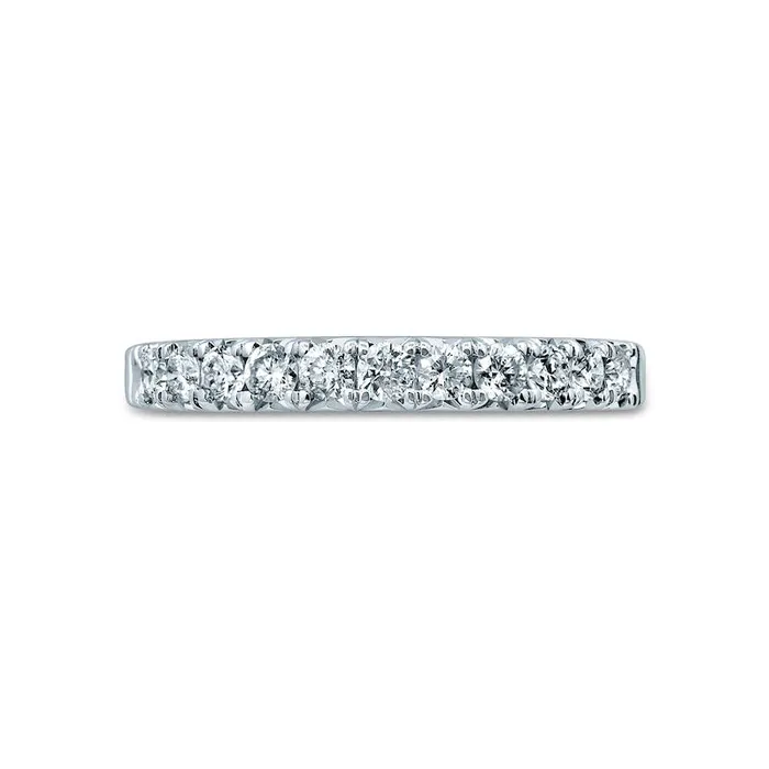 Goldia Rings 050 CT TW Natural Diamond Eleven Stone Anniversary Band in Solid 14K White Gold Goldia Rings 050 CT TW Natural Diamond Eleven Stone Anniversary Band in Solid 14K White Gold
