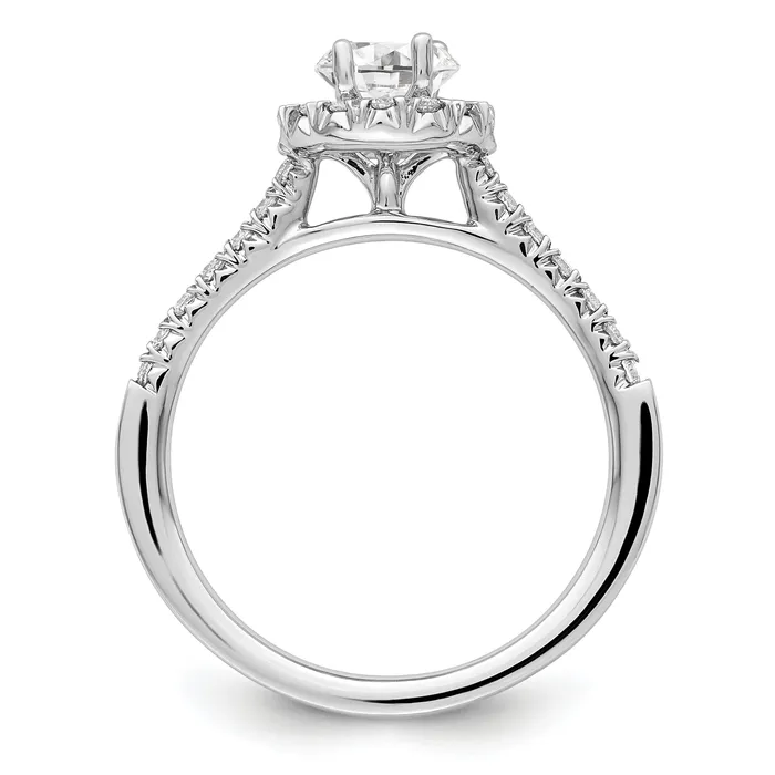 Goldia Rings 14k White Gold 78 Ct Lab Grown Diamond VSSI G Oval Halo Engagement Ring