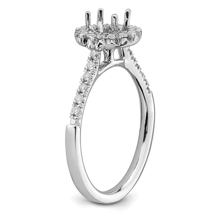 Goldia Rings 14k White Gold 78 Ct Lab Grown Diamond VSSI G Oval Halo Engagement Ring