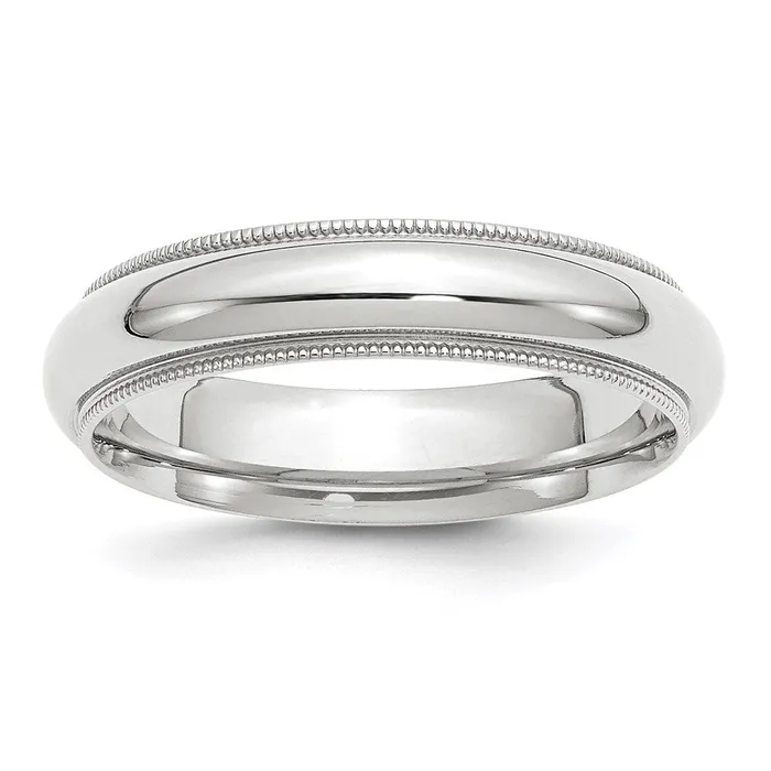 Goldia Rings Solid 14K White Gold 5mm Milgrain Comfort Fit MensWomens Wedding Band Ring Size 14 Goldia Rings Solid 14K White Gold 5mm Milgrain Comfort Fit MensWomens Wedding Band Ring Size 14