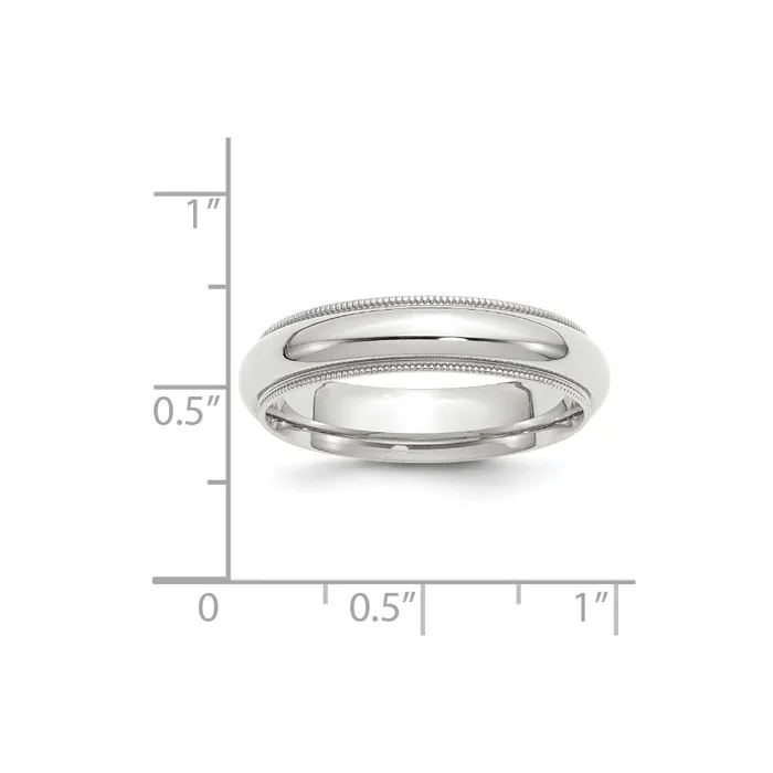 Goldia Rings Solid 14K White Gold 5mm Milgrain Comfort Fit MensWomens Wedding Band Ring Size 14 Goldia Rings Solid 14K White Gold 5mm Milgrain Comfort Fit MensWomens Wedding Band Ring Size 14