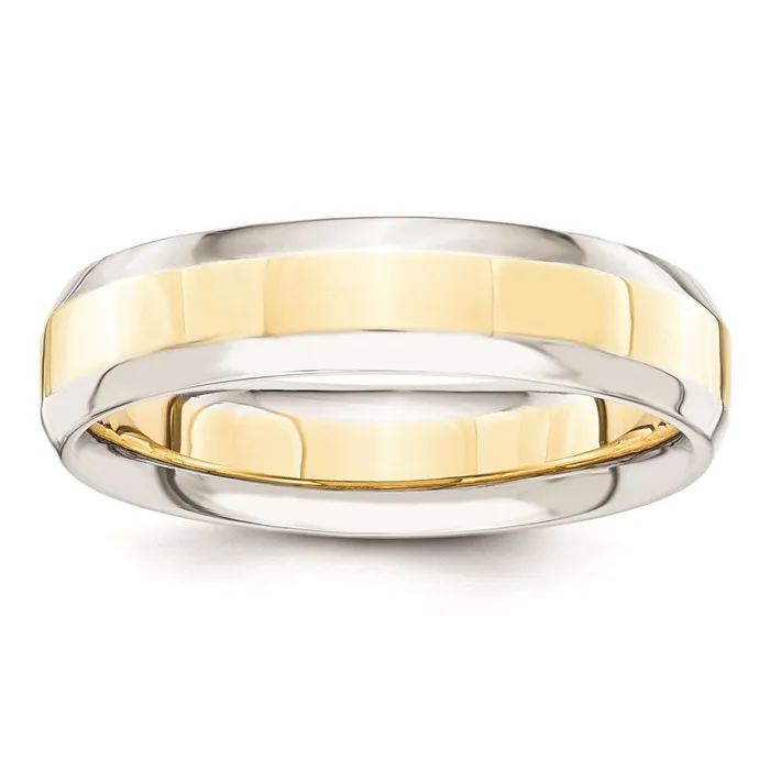 Goldia Rings Solid 14K Yellow Gold TwoTone 5mm Domed Size 9 Wedding MensWomens Wedding Band Ring Goldia Rings Solid 14K Yellow Gold TwoTone 5mm Domed Size 9 Wedding MensWomens Wedding Band Ring