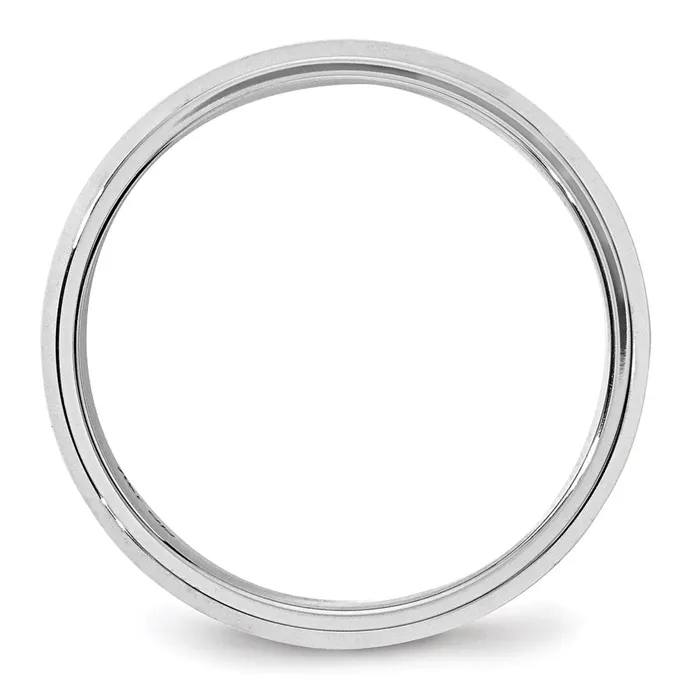 Goldia Rings Solid 18K White Gold 6mm Bevel Edge Comfort Fit MensWomens Wedding Band Ring Size 6 Goldia Rings Solid 18K White Gold 6mm Bevel Edge Comfort Fit MensWomens Wedding Band Ring Size 6