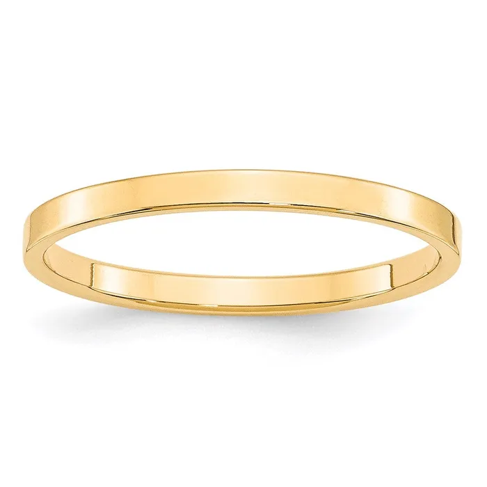 Goldia Rings Solid 18K Yellow Gold 2mm Light Weight Flat MensWomens Wedding Band Ring Size 85 Goldia Rings Solid 18K Yellow Gold 2mm Light Weight Flat MensWomens Wedding Band Ring Size 85