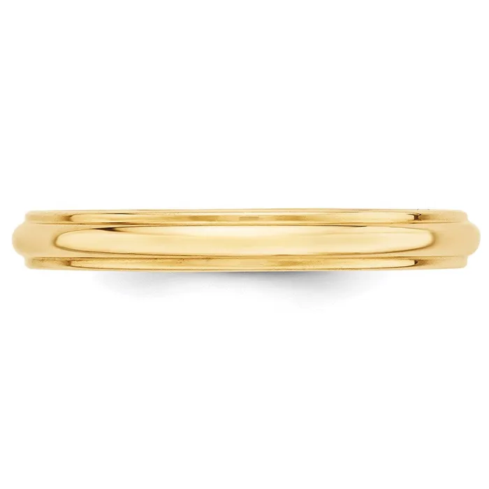 Goldia Rings Solid 18K Yellow Gold 3mm Half Round with Edge MensWomens Wedding Band Ring Size 115 Goldia Rings Solid 18K Yellow Gold 3mm Half Round with Edge MensWomens Wedding Band Ring Size 115
