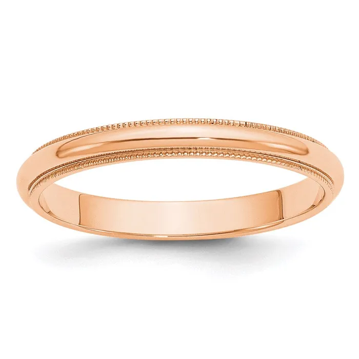 Goldia Rings Solid 18K Yellow Gold Rose Gold 3mm Milgrain HalfRound Wedding MensWomens Wedding Band Ring Size 115 Goldia Rings Solid 18K Yellow Gold Rose Gold 3mm Milgrain HalfRound Wedding MensWomens Wedding Band Ring Size 115