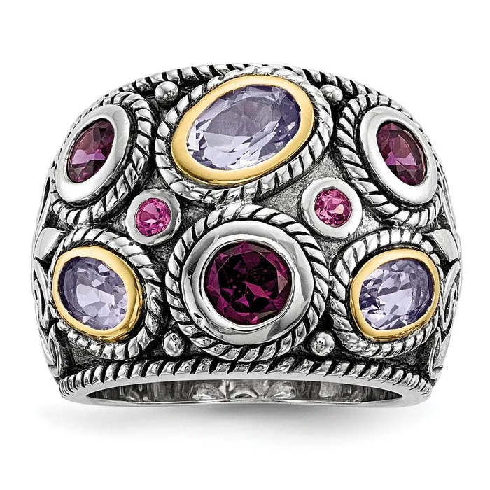 Goldia Rings Sterling Silver Rhod w14k Pink Qrtz Rhodolite GA u0026 Pink Tourmaline Ring Goldia Rings Sterling Silver Rhod w14k Pink Qrtz Rhodolite GA u0026 Pink Tourmaline Ring