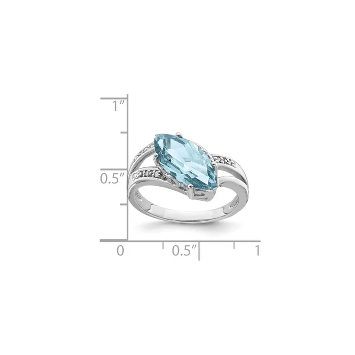 Goldia Rings Sterling Silver Rhodium Sky Blue Topaz u0026 Natural Diamond Gemstone Birthstone Ring Fine Jewelry Gift for Her Goldia Rings Sterling Silver Rhodium Sky Blue Topaz u0026 Natural Diamond Gemstone Birthstone Ring Fine Jewelry Gift for Her