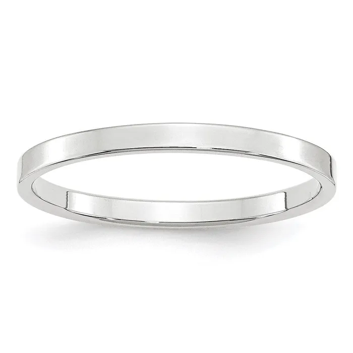 Goldia Solid 18K White Gold 2mm Light Weight Flat MensWomens Wedding Band Ring Size 14 Rings Goldia Solid 18K White Gold 2mm Light Weight Flat MensWomens Wedding Band Ring Size 14 Rings