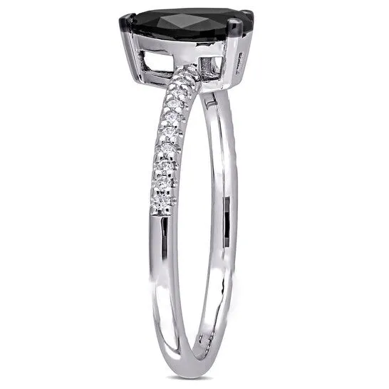 JMS always Rings Original Amour 14k White Gold 1 110 CT TW Pear and RoundCut Black and White Diamond Teardrop Engagement Ring JMS always Rings Original Amour 14k White Gold 1 110 CT TW Pear and RoundCut Black and White Diamond Teardrop Engagement Ring
