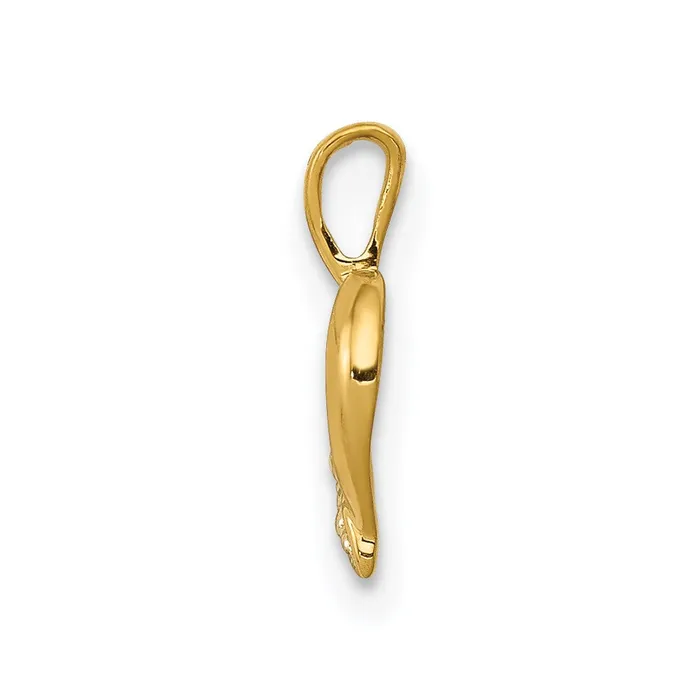 Necklaces 14K Yellow Gold 01ct Real Diamond Heart Pendant Goldia
