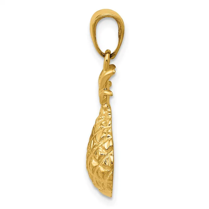 Necklaces 14k Yellow Gold Diamondcut Pineapple Pendant Goldia