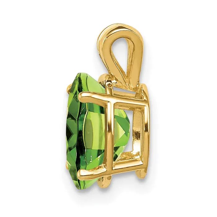 Necklaces Goldia 14K Yellow Gold 9x7mm Oval Peridot pendant
