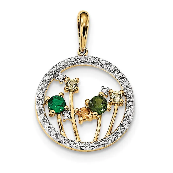 Necklaces Goldia 14K Yellow Gold CrEmeraldPECIChrome Diopside u0026 Real Diamond Pendant Necklaces Goldia 14K Yellow Gold CrEmeraldPECIChrome Diopside u0026 Real Diamond Pendant