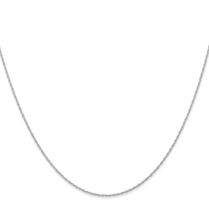 Necklaces QGold 14K White Gold 22 inch Carded 6mm Cable Rope with Spring Ring Clasp Chain Necklace