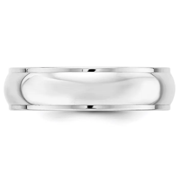 Rings Goldia Solid 10K White Gold 6mm Half Round with Edge MensWomens Wedding Band Ring Size 55 Rings Goldia Solid 10K White Gold 6mm Half Round with Edge MensWomens Wedding Band Ring Size 55