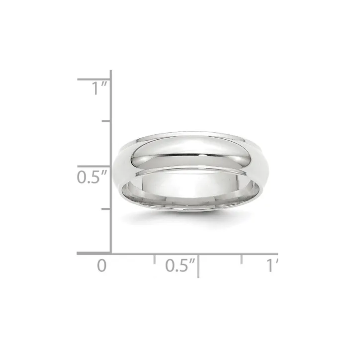 Rings Goldia Solid 10K White Gold 6mm Half Round with Edge MensWomens Wedding Band Ring Size 55 Rings Goldia Solid 10K White Gold 6mm Half Round with Edge MensWomens Wedding Band Ring Size 55
