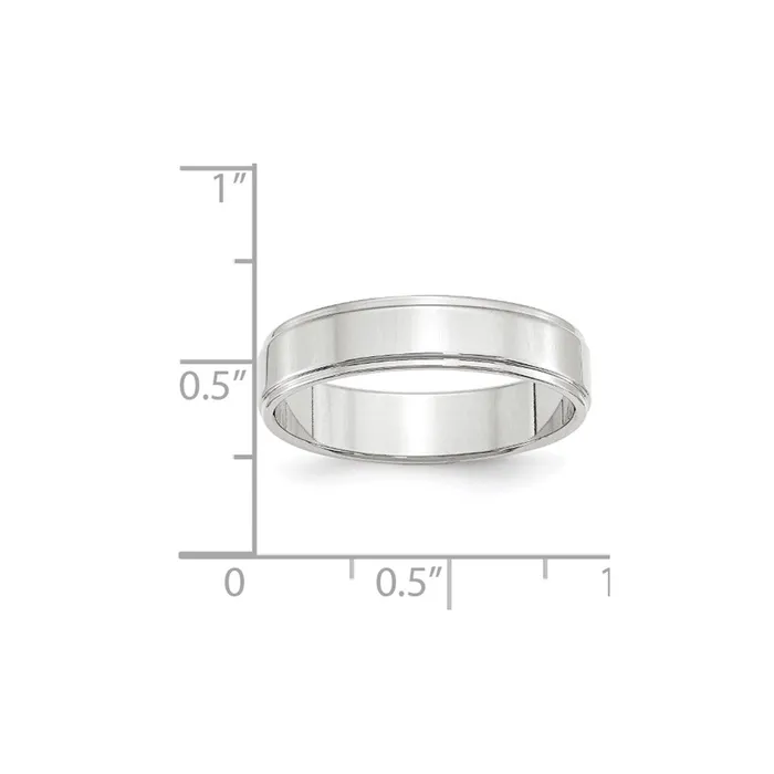 Rings Goldia Solid 14K White Gold 5mm Flat with Step Edge MensWomens Wedding Band Ring Size 85 Rings Goldia Solid 14K White Gold 5mm Flat with Step Edge MensWomens Wedding Band Ring Size 85