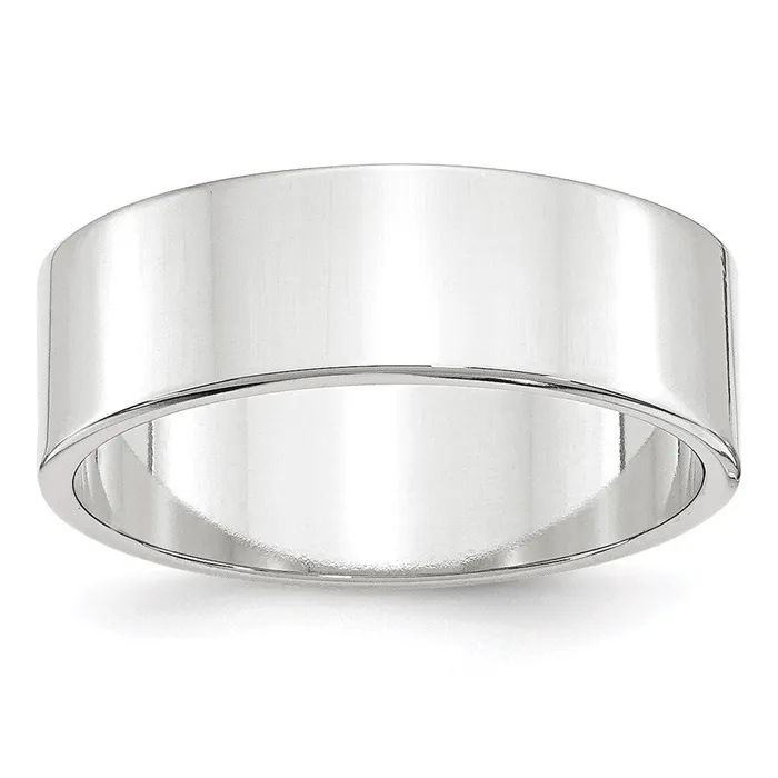 Rings Goldia Solid 14K White Gold 7mm Light Weight Flat MensWomens Wedding Band Ring Size 12 Rings Goldia Solid 14K White Gold 7mm Light Weight Flat MensWomens Wedding Band Ring Size 12