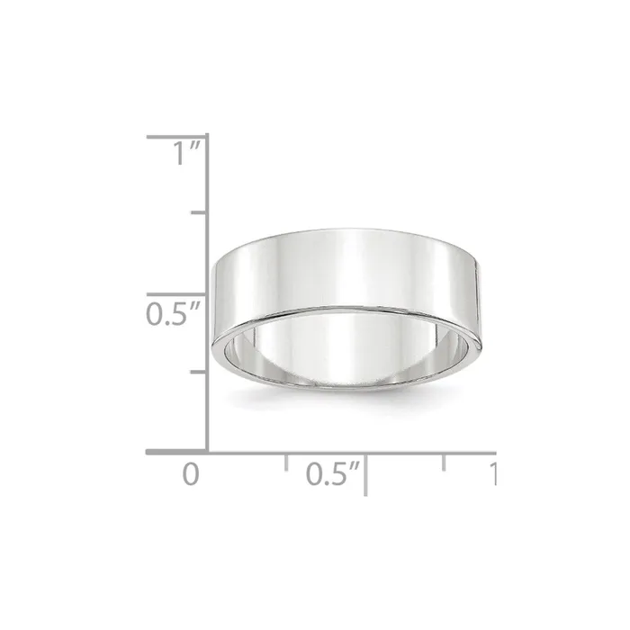 Rings Goldia Solid 14K White Gold 7mm Light Weight Flat MensWomens Wedding Band Ring Size 12 Rings Goldia Solid 14K White Gold 7mm Light Weight Flat MensWomens Wedding Band Ring Size 12