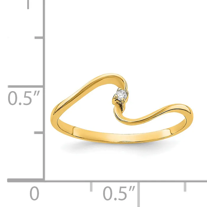 Rings Goldia Solid 14k Yellow Gold A Simulated CZ Ring