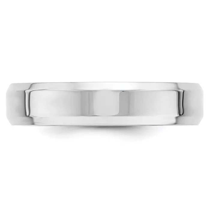 Rings Goldia Solid 18K White Gold 5mm Bevel Edge Comfort Fit MensWomens Wedding Band Ring Size 95 Rings Goldia Solid 18K White Gold 5mm Bevel Edge Comfort Fit MensWomens Wedding Band Ring Size 95