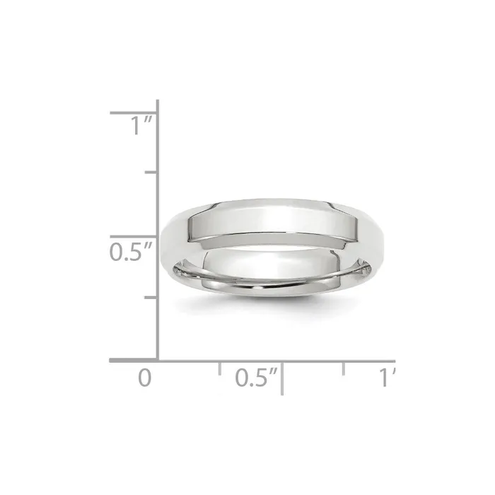 Rings Goldia Solid 18K White Gold 5mm Bevel Edge Comfort Fit MensWomens Wedding Band Ring Size 95 Rings Goldia Solid 18K White Gold 5mm Bevel Edge Comfort Fit MensWomens Wedding Band Ring Size 95