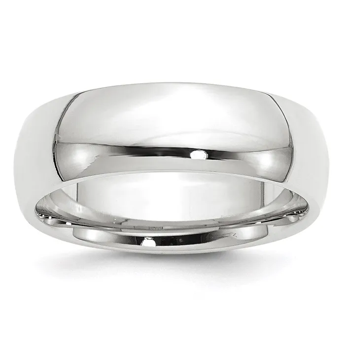 Solid 18K White Gold 7mm Standard Comfort Fit MensWomens Wedding Band Ring Size 13 Goldia Rings Solid 18K White Gold 7mm Standard Comfort Fit MensWomens Wedding Band Ring Size 13 Goldia Rings