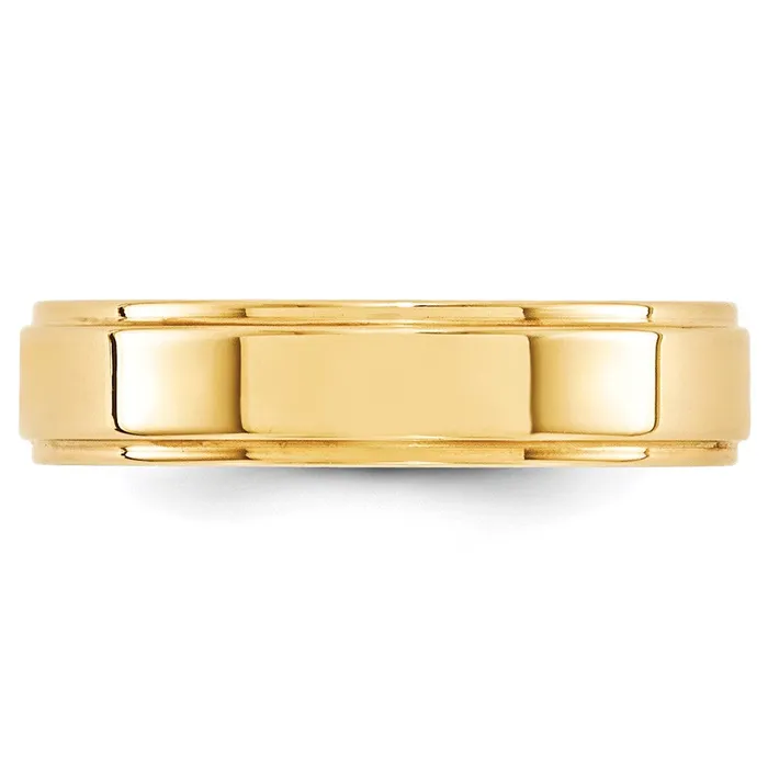 Solid 18K Yellow Gold 5mm Flat with Step Edge MensWomens Wedding Band Ring Size 85 Goldia Rings Solid 18K Yellow Gold 5mm Flat with Step Edge MensWomens Wedding Band Ring Size 85 Goldia Rings