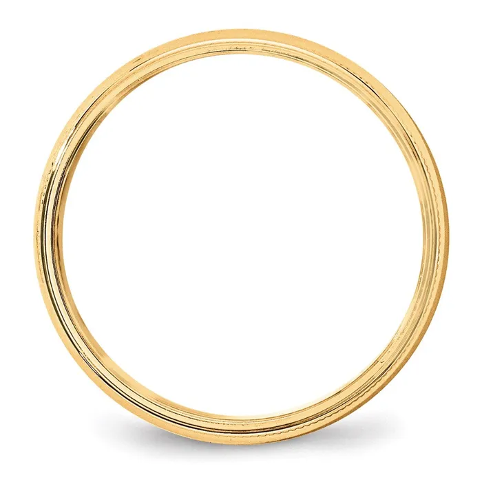 Solid 18K Yellow Gold 5mm Light Weight Milgrain Half Round MensWomens Wedding Band Ring Size 10 Goldia Rings Solid 18K Yellow Gold 5mm Light Weight Milgrain Half Round MensWomens Wedding Band Ring Size 10 Goldia Rings