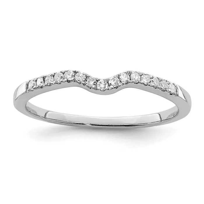 Sterling Silver Rhodium Plated Diamond Wrap Ring Goldia Rings