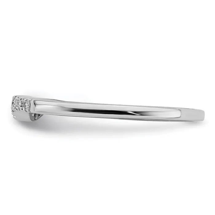 Sterling Silver Rhodium Plated Diamond Wrap Ring Goldia Rings