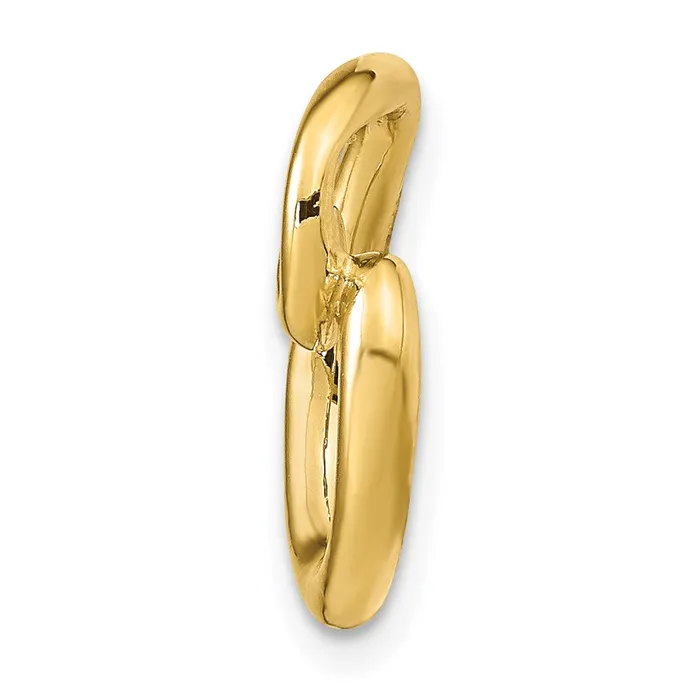 14k Yellow Gold Polished Letter O Initial Slide TreasureFineJewelers Necklaces