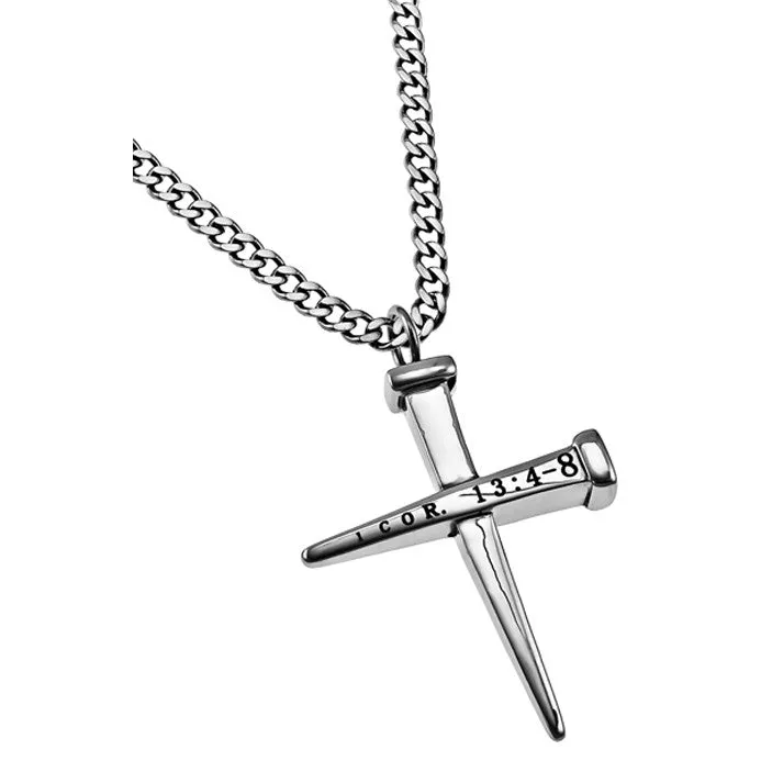 Necklaces North Arrow Shop Nail Cross Necklace Bible Verse 1 Corinthians 1348 Love Never Fails Jewelry Stainless Steel Curb Chain Necklaces North Arrow Shop Nail Cross Necklace Bible Verse 1 Corinthians 1348 Love Never Fails Jewelry Stainless Steel Curb Chain