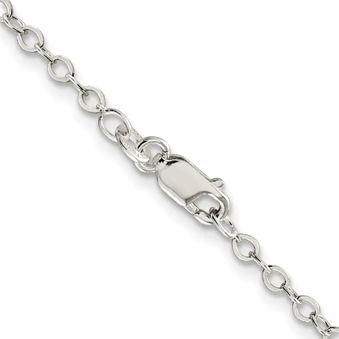 Sterling Silver 25mm Flat Open Oval Cable Chain TreasureFineJewelers Rings