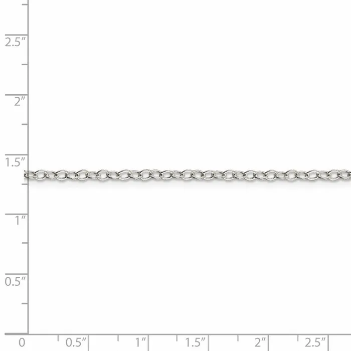 Sterling Silver 25mm Flat Open Oval Cable Chain TreasureFineJewelers Rings