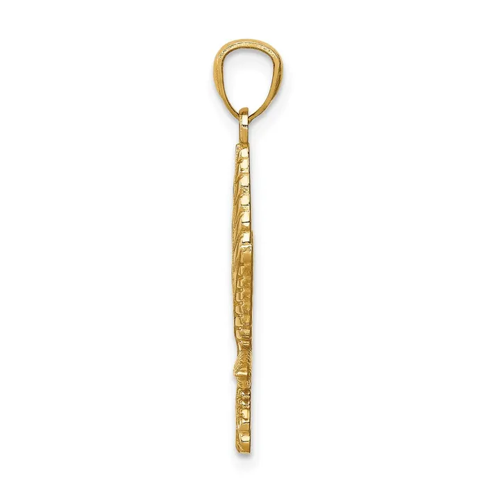 TreasureFineJewelers 14K Leaf Pendant Necklaces