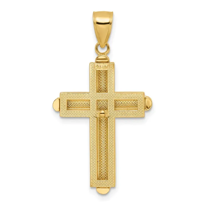 TreasureFineJewelers Necklaces 14k Beveled Cross Pendant