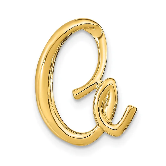 TreasureFineJewelers Necklaces 14k Yellow Gold Polished Letter A Initial Slide TreasureFineJewelers Necklaces 14k Yellow Gold Polished Letter A Initial Slide
