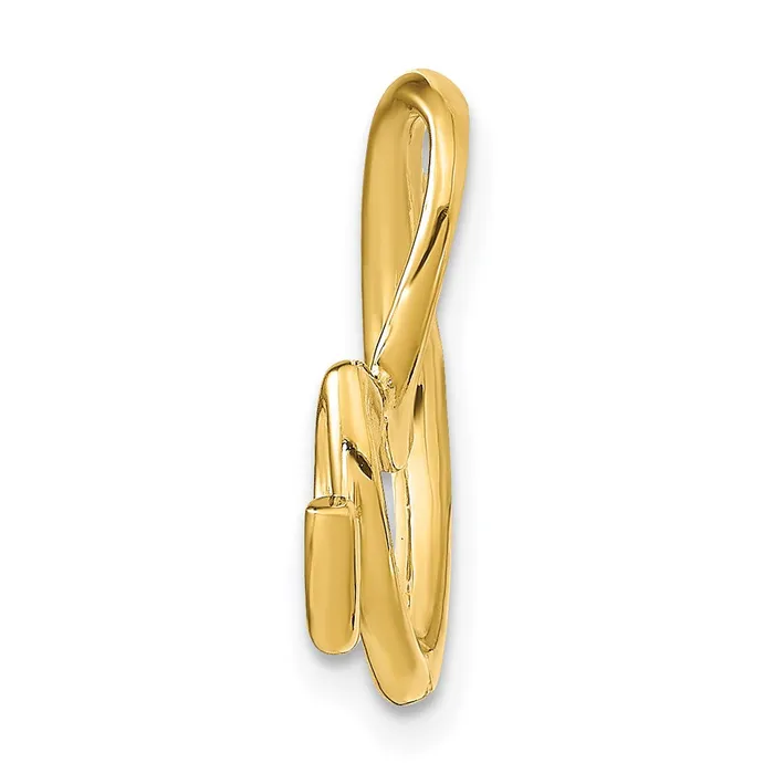 TreasureFineJewelers Necklaces 14k Yellow Gold Polished Letter A Initial Slide