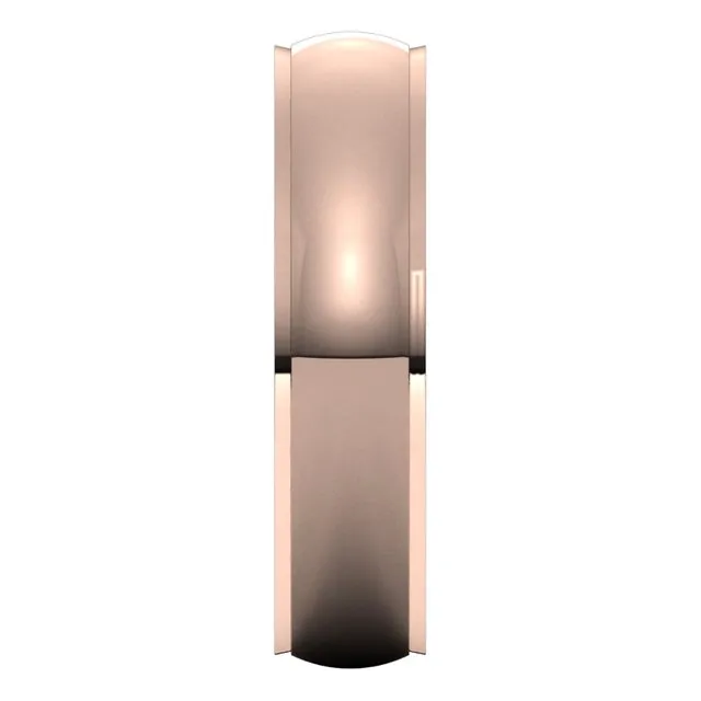 TreasureFineJewelers Rings 14K Rose Gold 5 mm Half Round Edge Comfort Fit Wedding Band