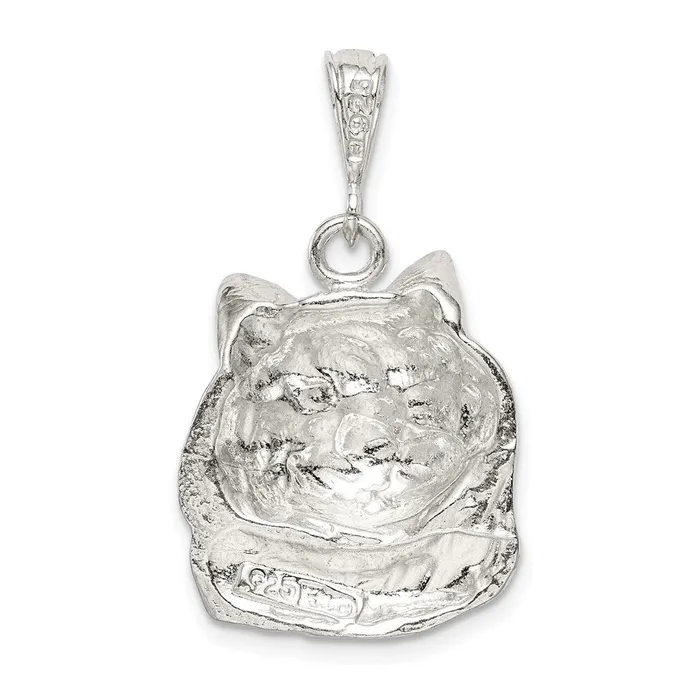 TreasureFineJewelers Rings Sterling Silver Cat Charm