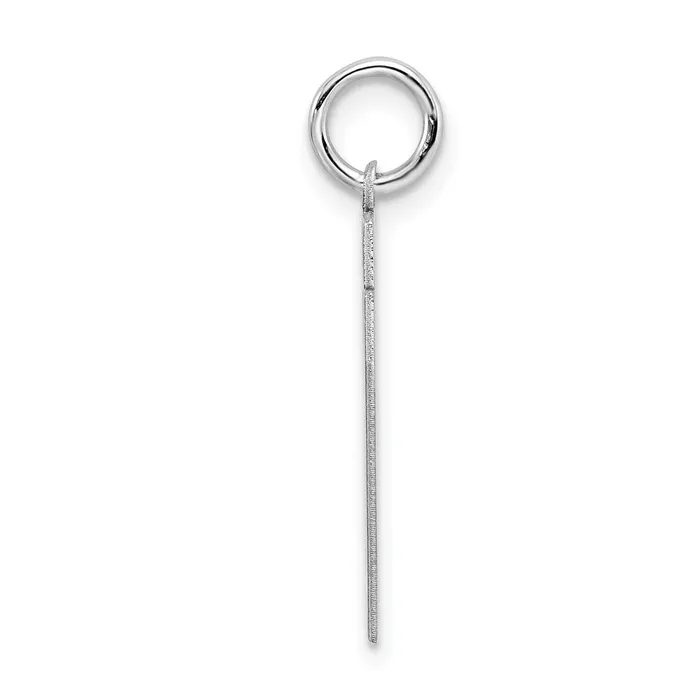 TreasureFineJewelers Rings Sterling SilverRhodiumplated Satin Number 17 Charm