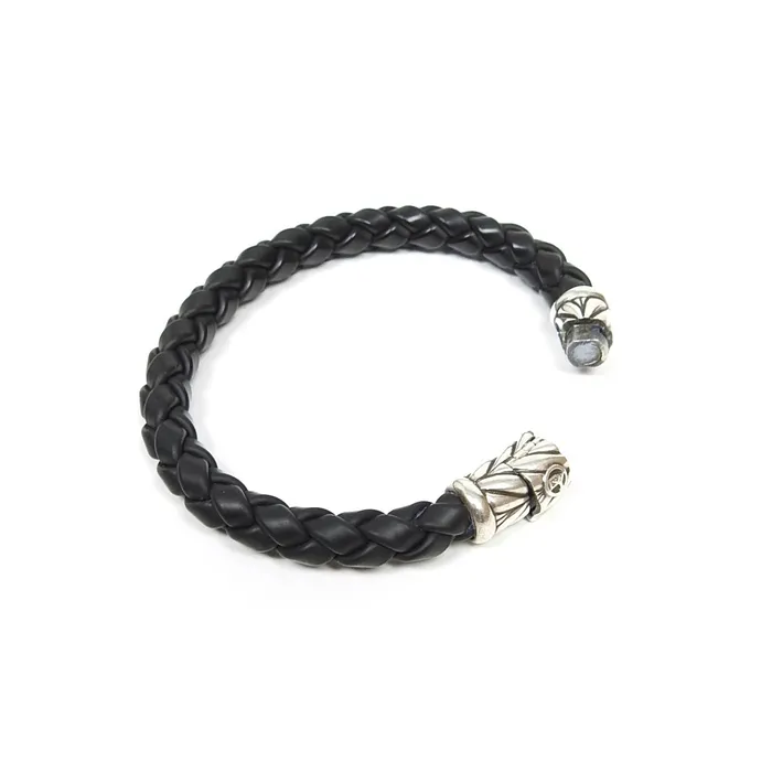 I Miss You MAN Bracelets David Yurman Black Chrevron Rubber Weave Bracelet 8mm Size Large
